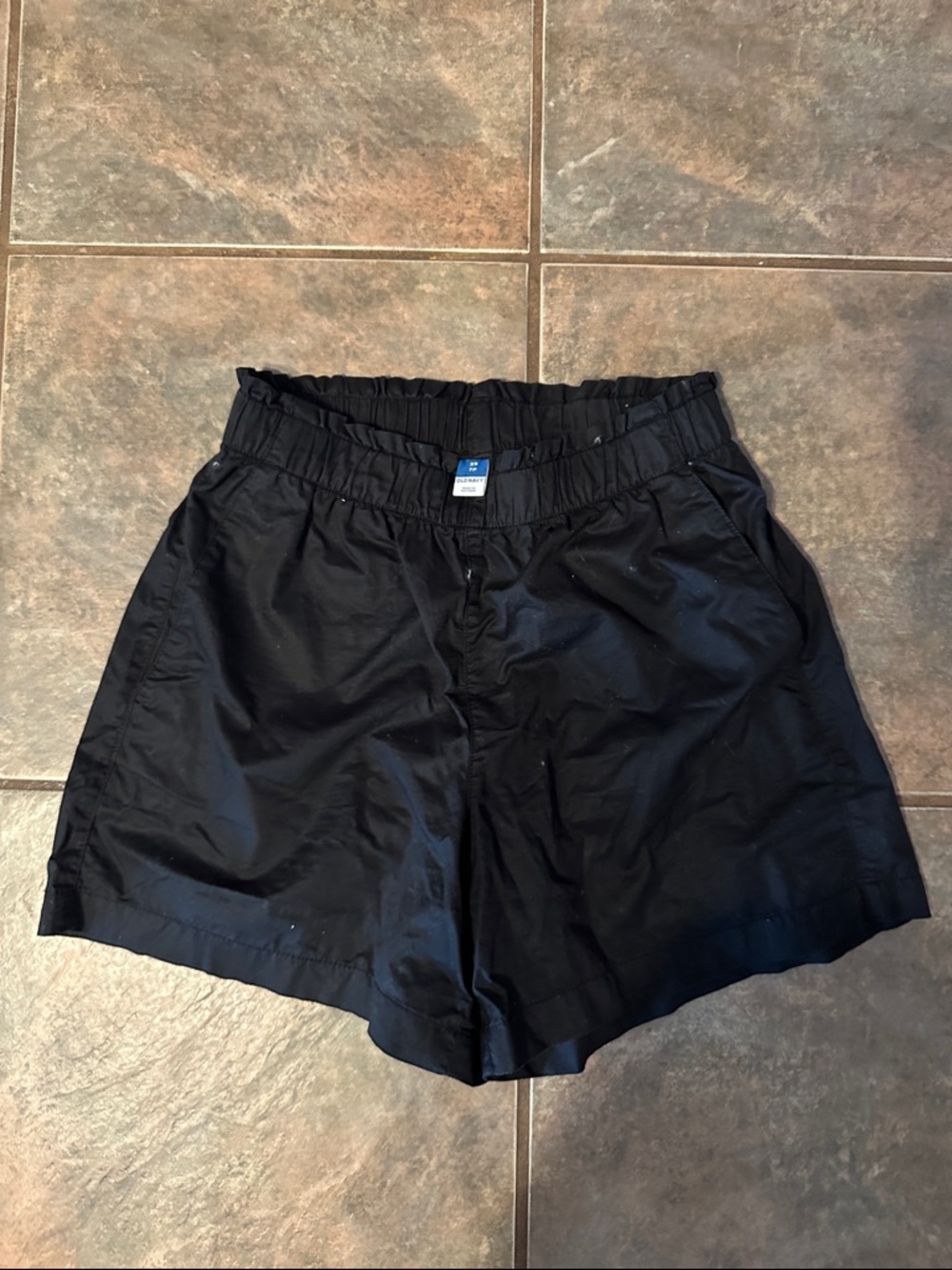 Old Navy Black High-Waist Elastic Shorts